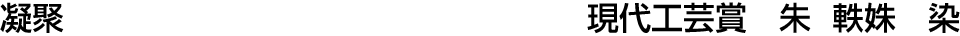 凝聚 現代工芸賞  朱 軼姝