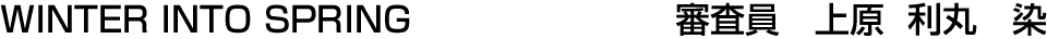 WINTER INTO SPRING   上原 利丸【染】
